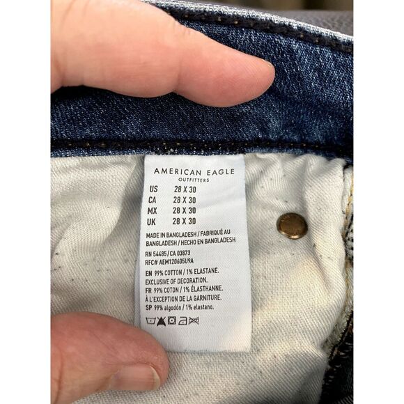 American Eagle Next Level Flex Men's Size 28 x 30 Jeans Athletic Fit Medium Wash - Picture 9 of 9